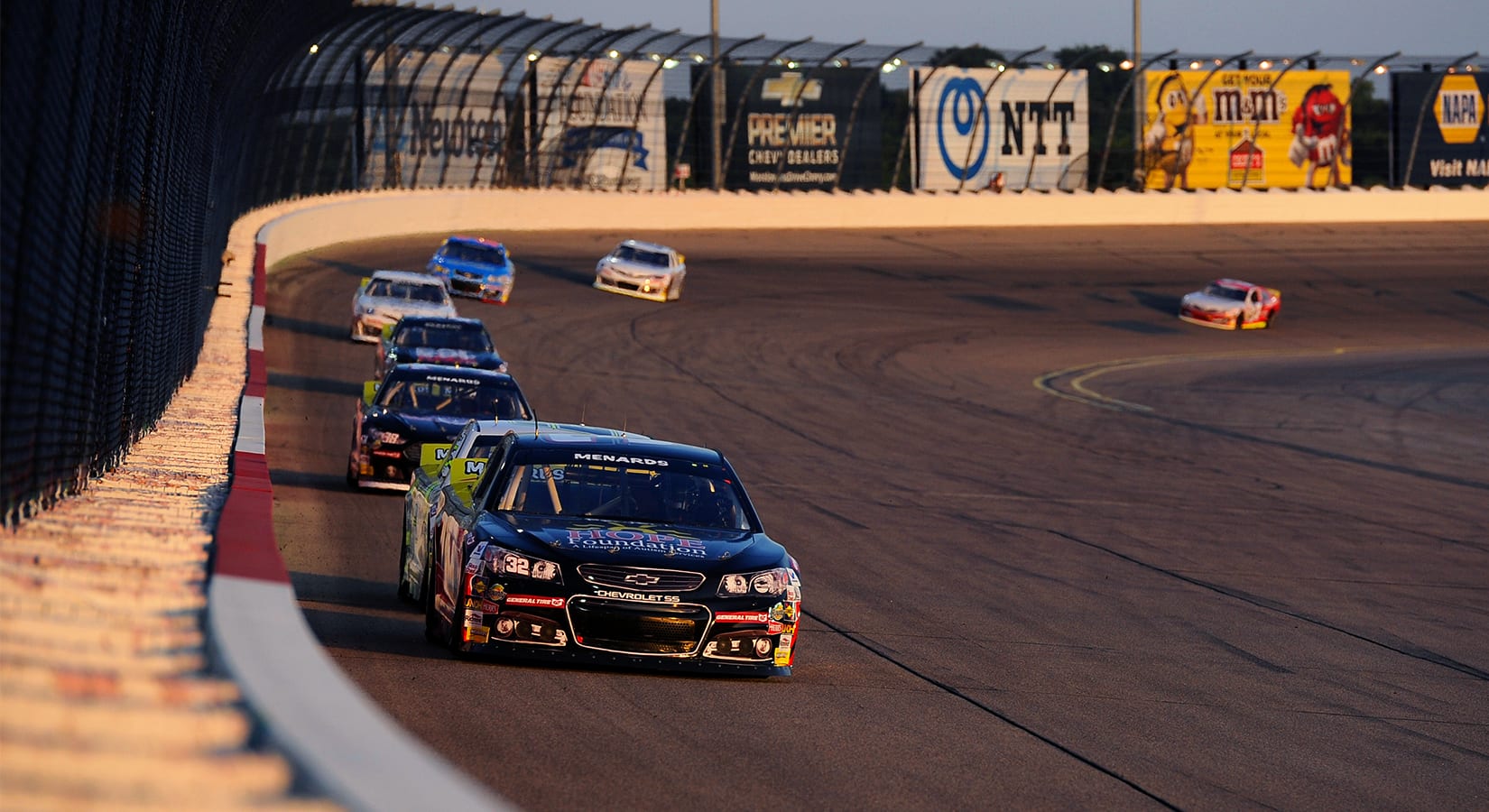 ARCA Menards cars on track