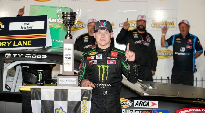 Featured image for Ty Gibbs Paints Masterpiece with Dominant Shore Lunch 150 Win on Saturday Night